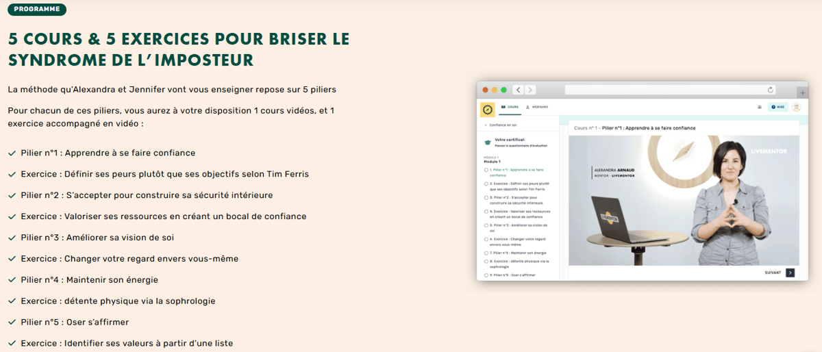 La formation LiveMentor gratuite pour vaincre le syndrome de l’imposteur