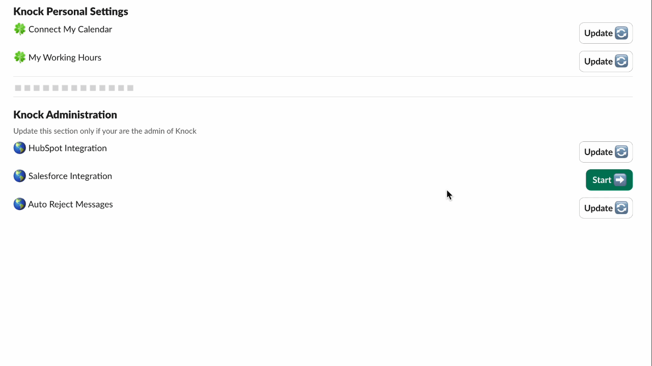 Update calendar availability directly from Slack