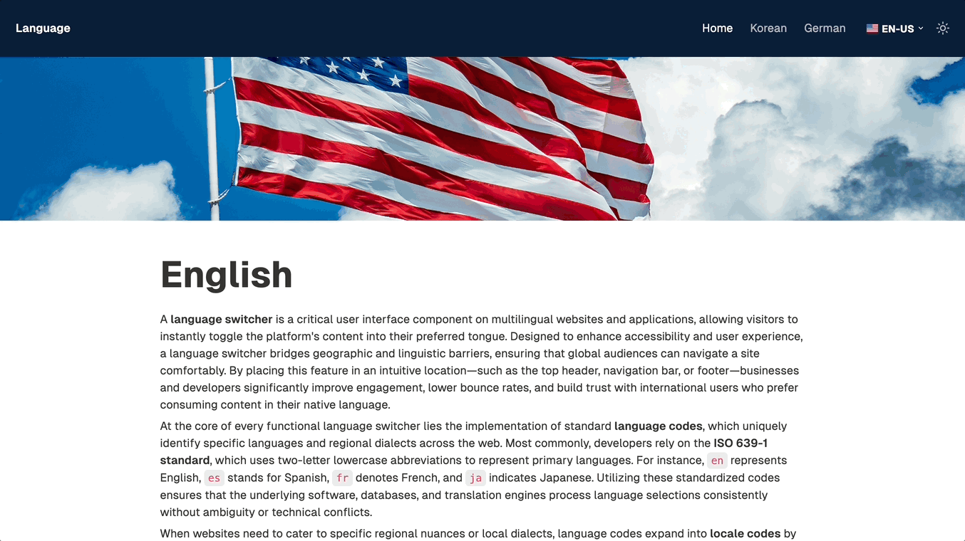 Language switcher