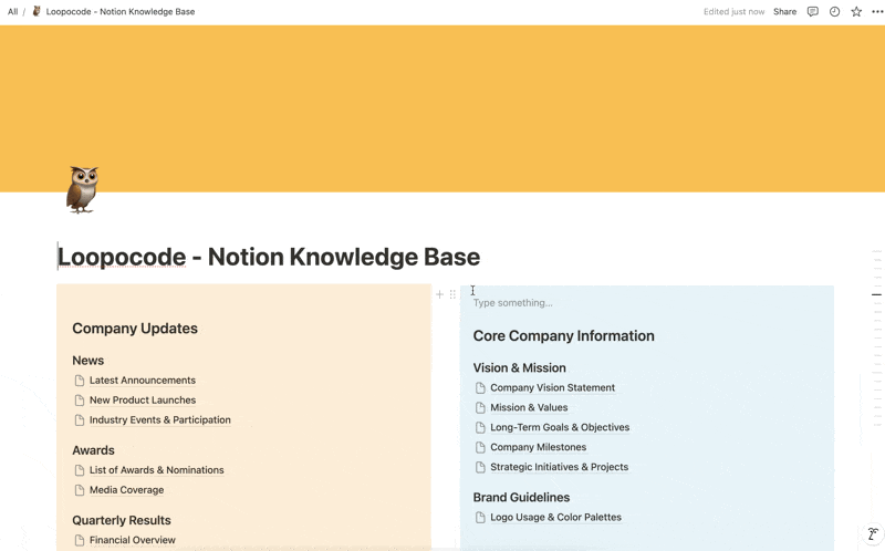 how to create a notion knowledge base