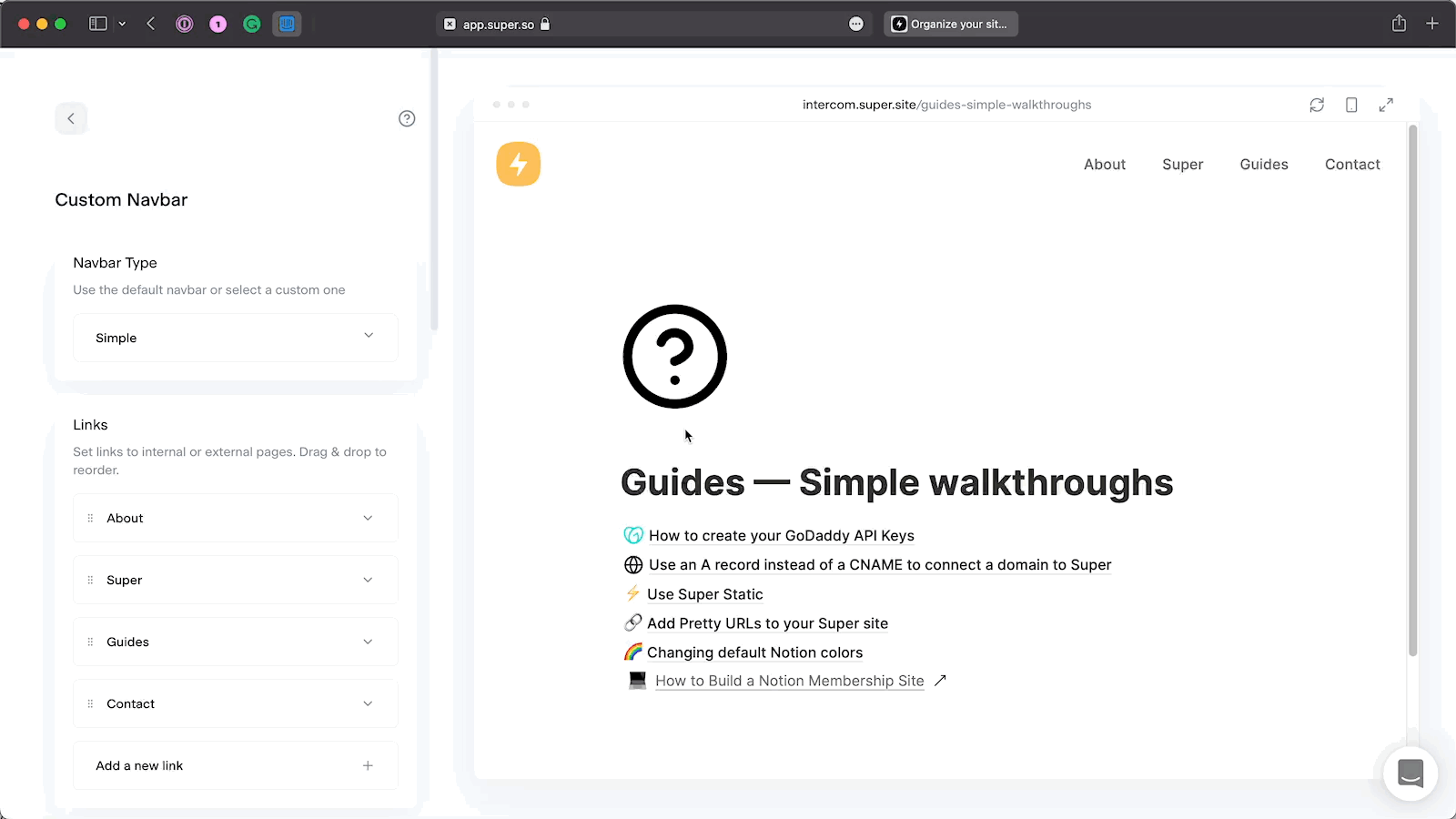 change color of Notion navigation bar