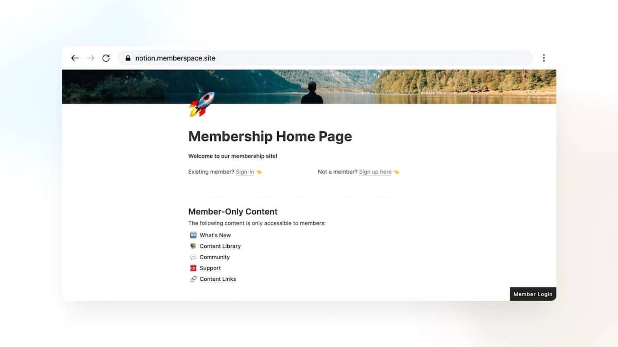 Build a membership site with Notion, Super & Memberspace