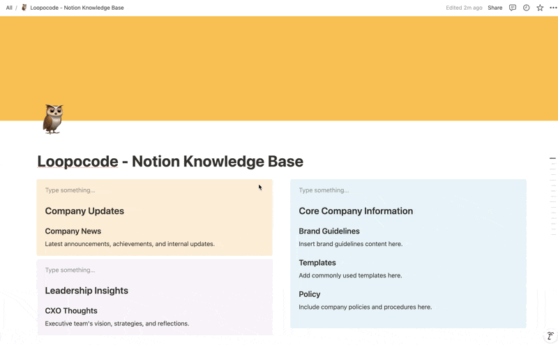 Notion knowledgebase