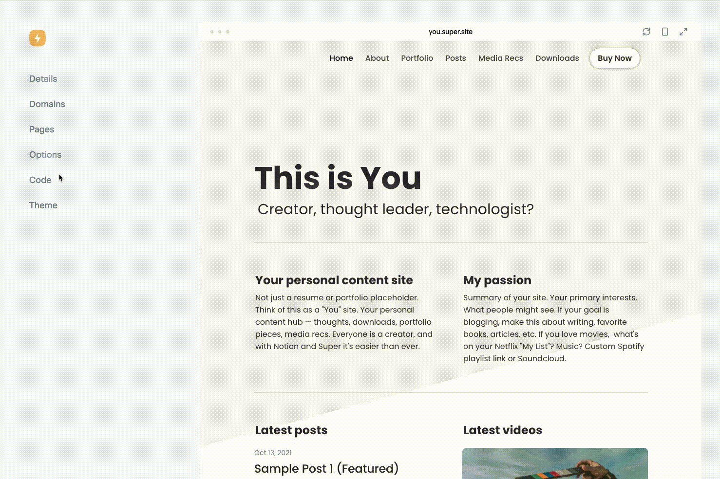 Use the Simple Navbar in Super "Themes"