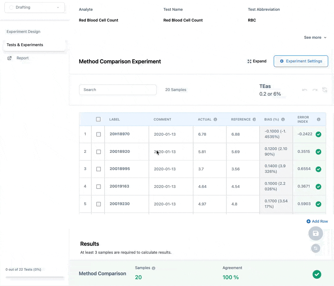 Method Comparison Regression Testing