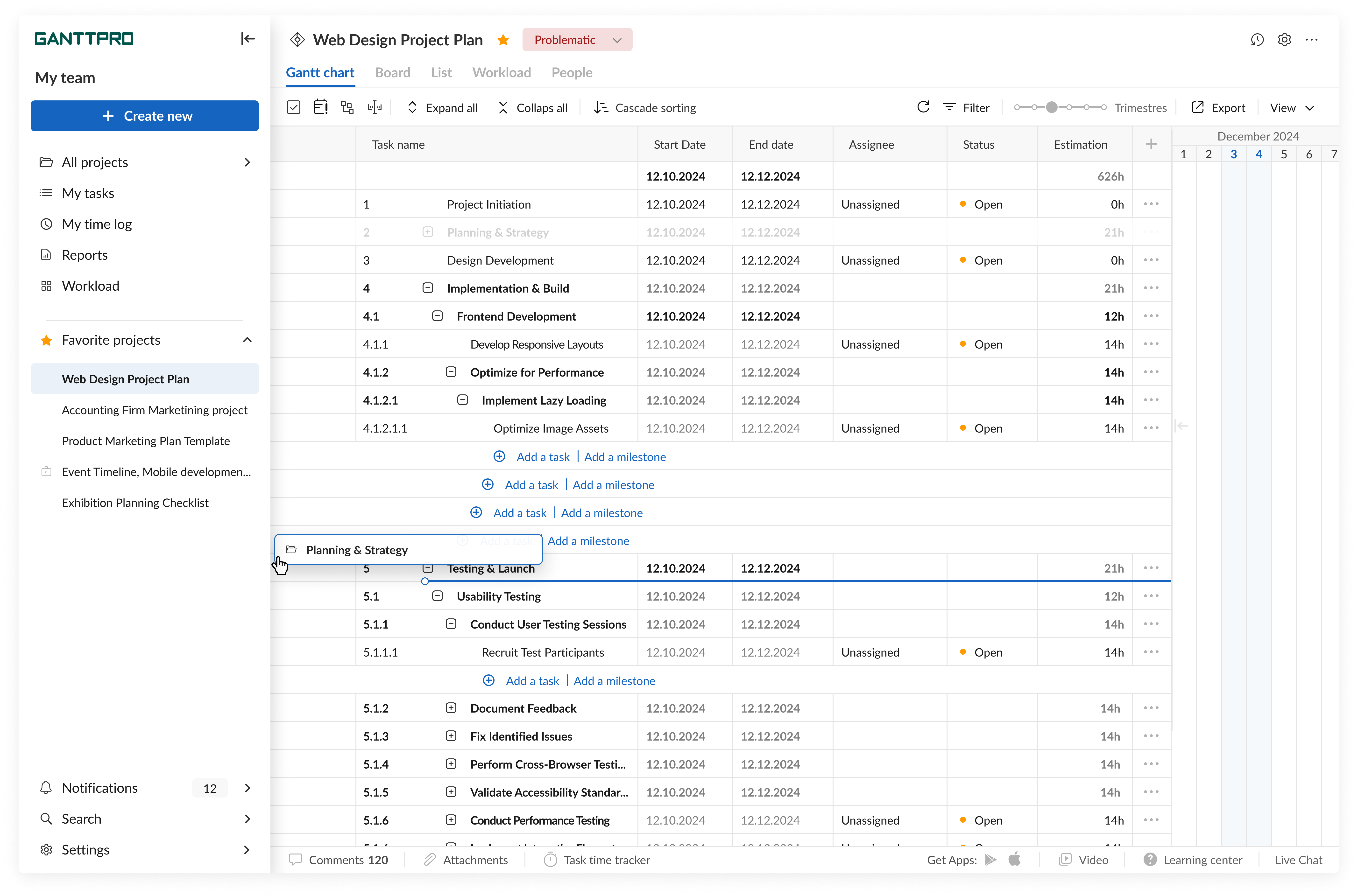 Final web redesign — clear task hierarchy, consistent status patterns, structured navigation