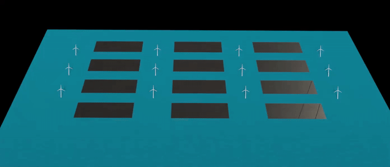 Floating flexible structures