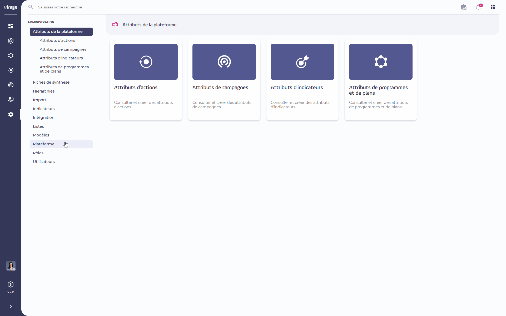 Création d’une liste dans l’administration de la plateforme