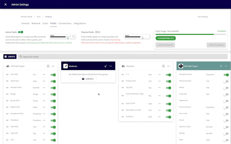 Improved Fields Settings