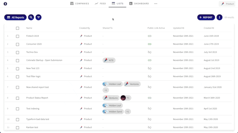Pick fields during report creation