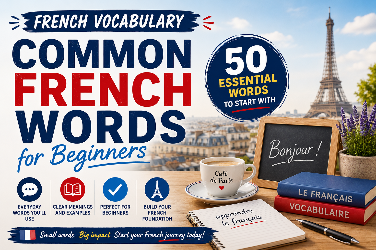 Common French Words for Beginners: 50 Essential Words to Start With ...