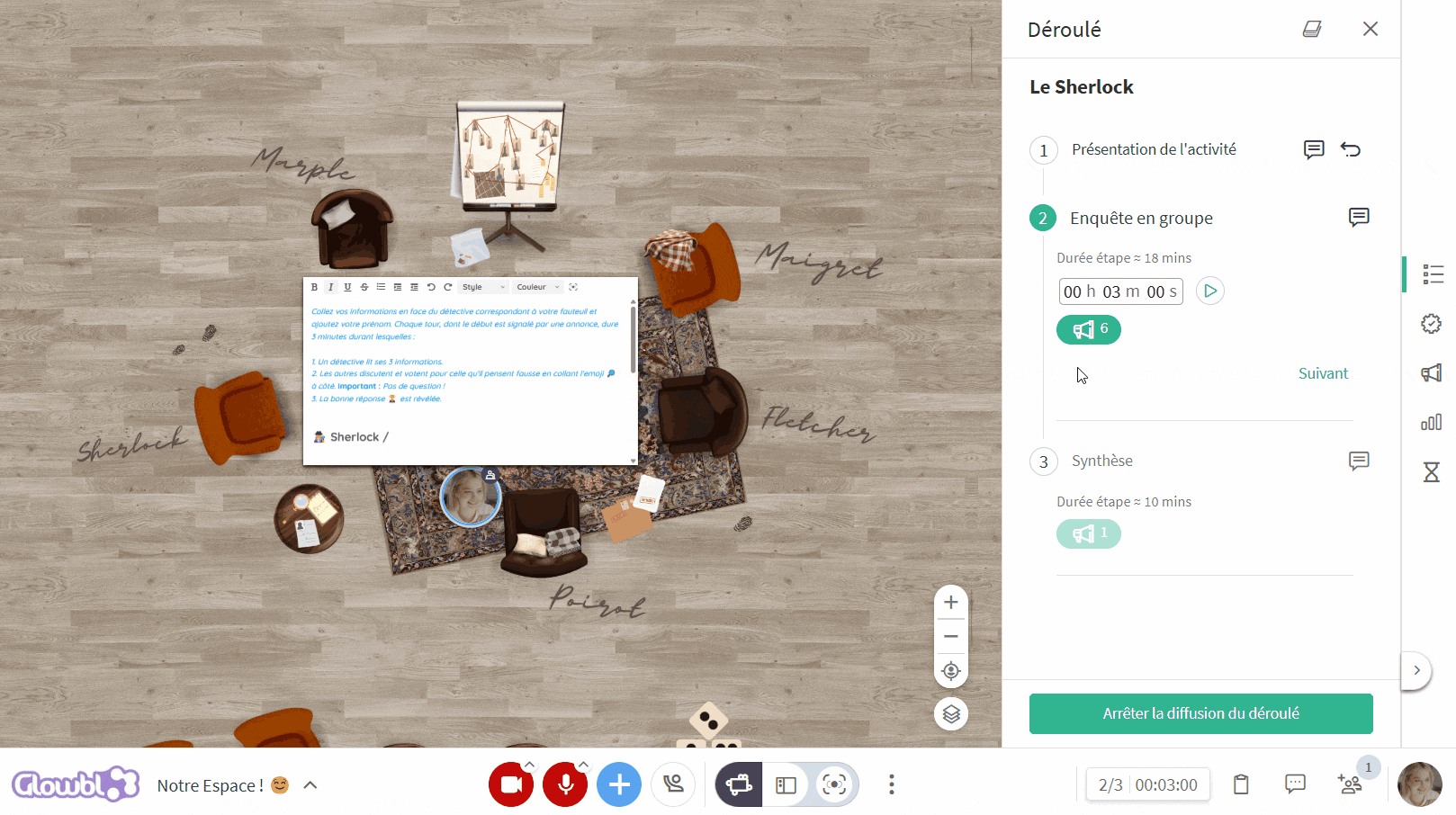 Lancer une Annonce pendant un Déroulé