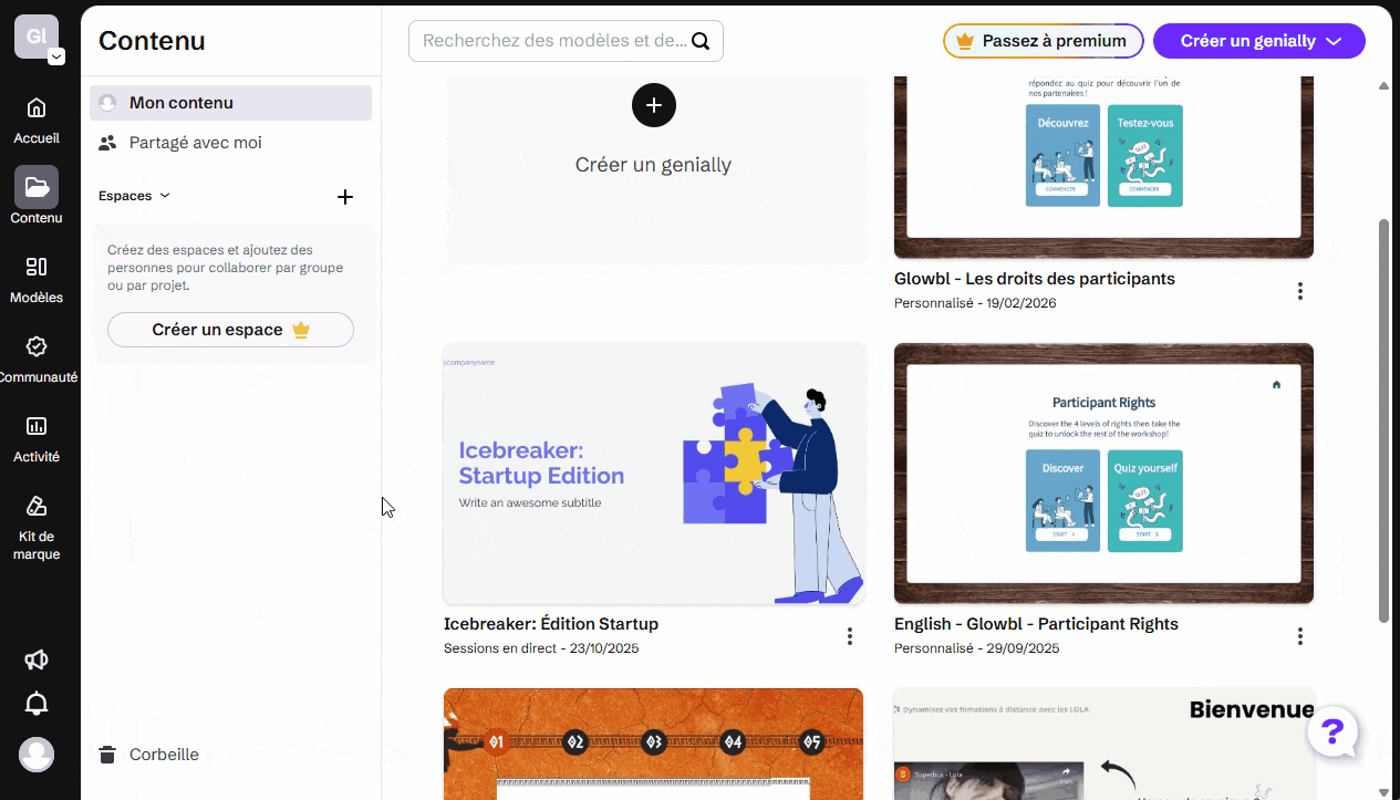 Lancer une présentation en direct d’un Genially (vue synchronisée)