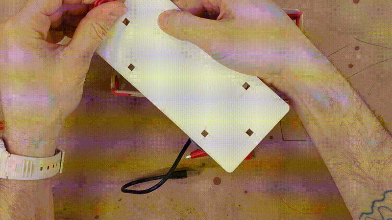 a short video clip showing six Clip-Os being installed on the back panel